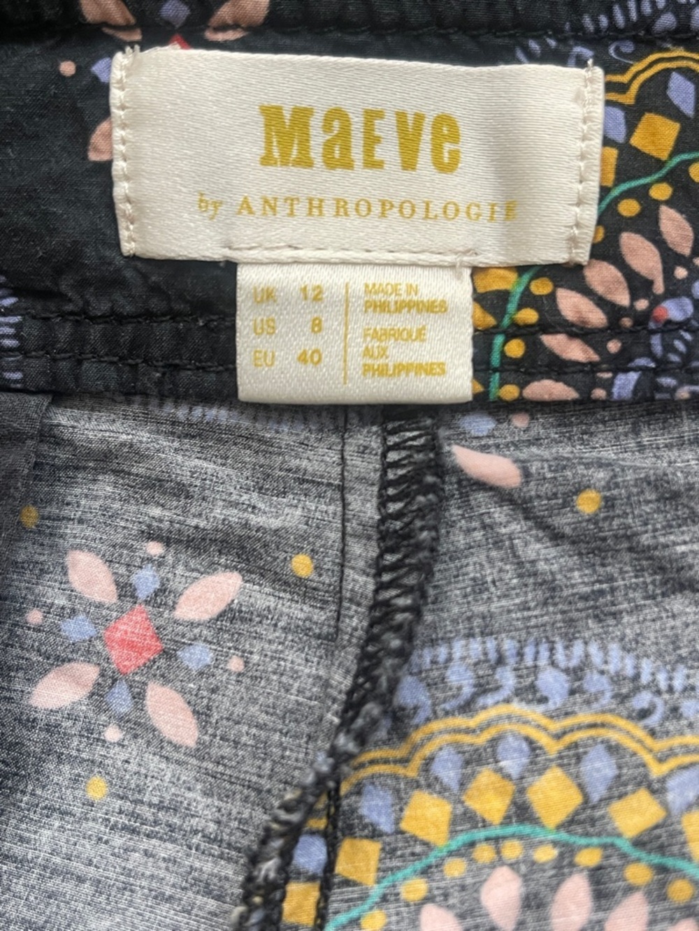Maeve by Anthropologie Medalian Paisley High Waisted Women's 8 Shorts Bohemian - Picture 4 of 6